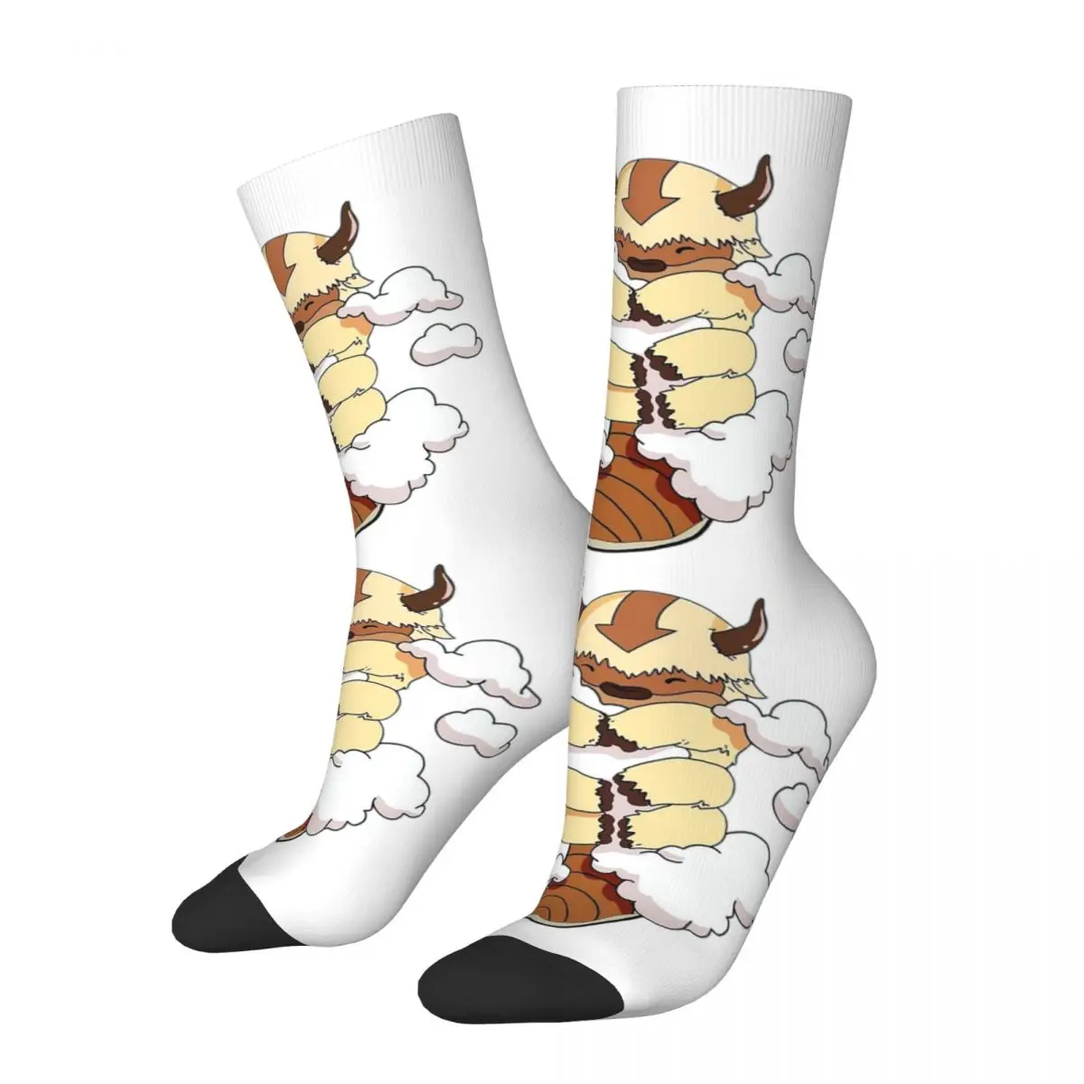 Appa With Clouds, Avatar The Last Airbender Socks Harajuku Sweat Absorbing Stockings All Season Long Socks Accessories