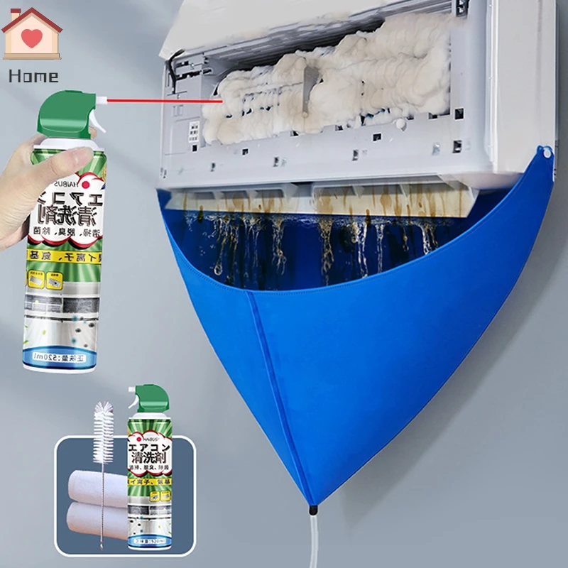 Air Conditioner Cleaning Cover Kit Large Universal Waterproof Cover Wall-mounted Internal External Air Conditioner Cleaner Tool