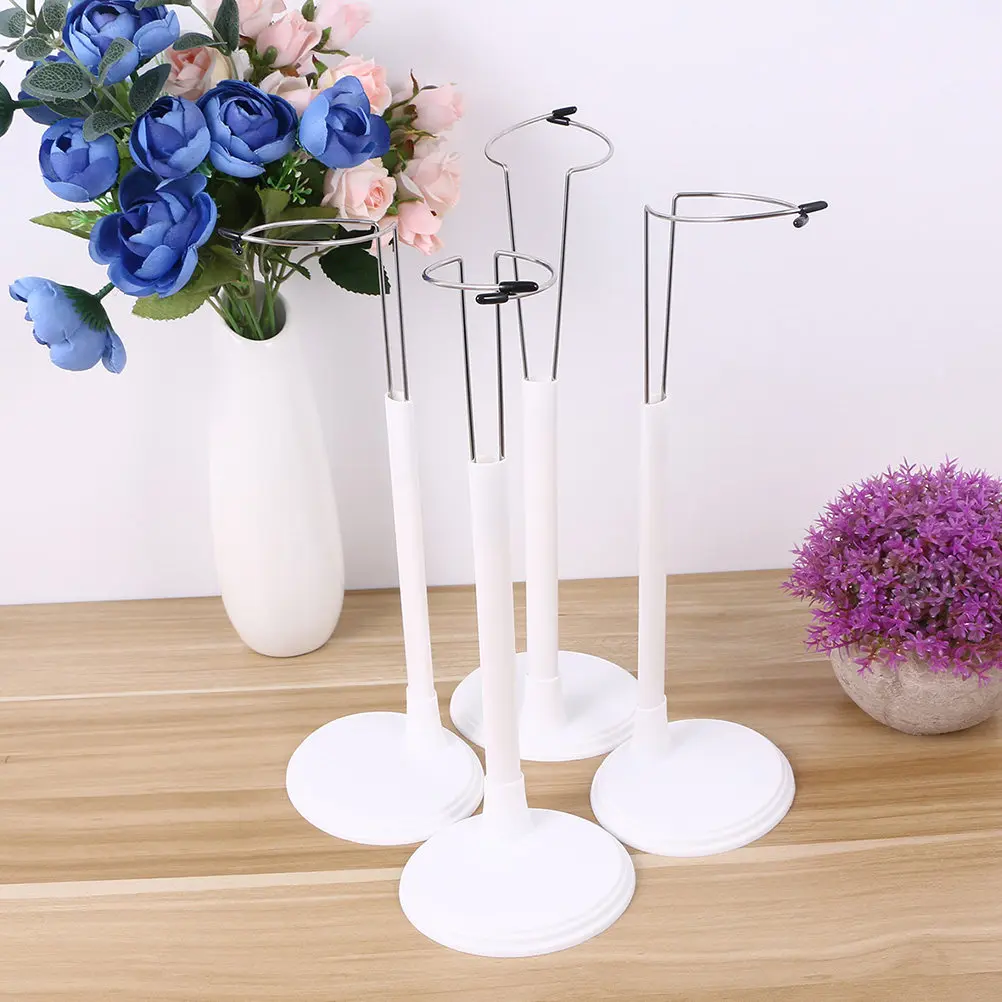 

8Pcs White Display Stand for Support Bracket Holder Rack for Figures Shelf Cabinet Sturdy Base Room Decor Accessory