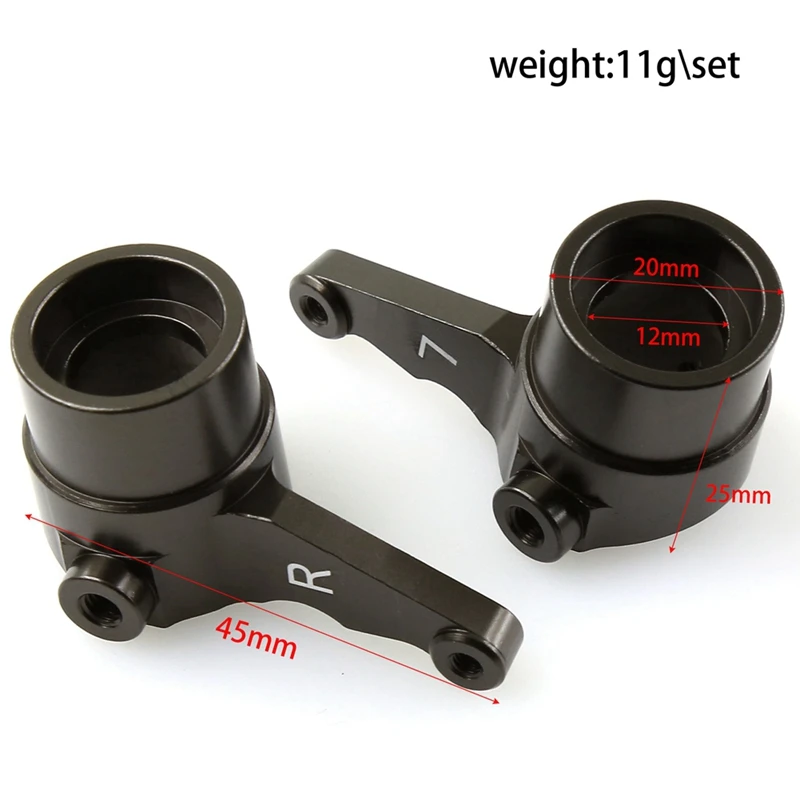 أفضل-CNC الألومنيوم 1/8 RC سيارة كيوشو-ماد كسارة جنون القوة FOXX-USA-1 كأس التوجيه ترقية جزء