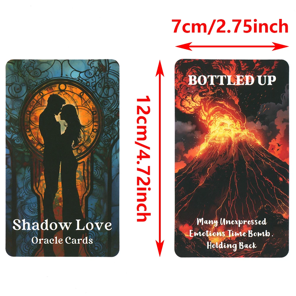 Shadow Love Tarot Board Deck Clarifying Oracle Cards 12x7cm 56-cards 400 GSM Paper Affirmation Taro Keywords