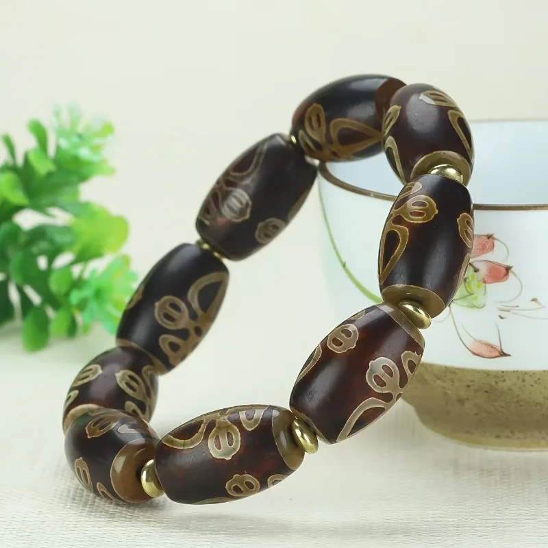 

Retro Ethnic Style Agate Bead Bracelet, Unisex Design, Suitable for Casual Clothing