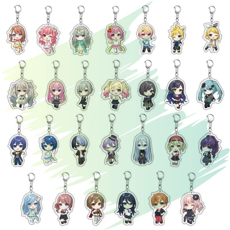 

Anime Project Sekai Kowareta SEKAI Kawaii Acrylic Keychain Keyring Hanging Accessories For Cosplayer fans gift toy