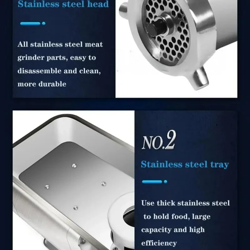 Electric Meat Grinder Household Multifunctional Automatic Stainless Steel Minced Meat Filling Machine