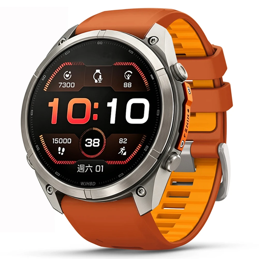 Official Watch Band 22 26mm For Garmin Fenix 8 9 Pro 47mm 51mm Solar 7 7X/Enduro/Epix/Tactix8 970 Sports Silicone QuickFit Strap