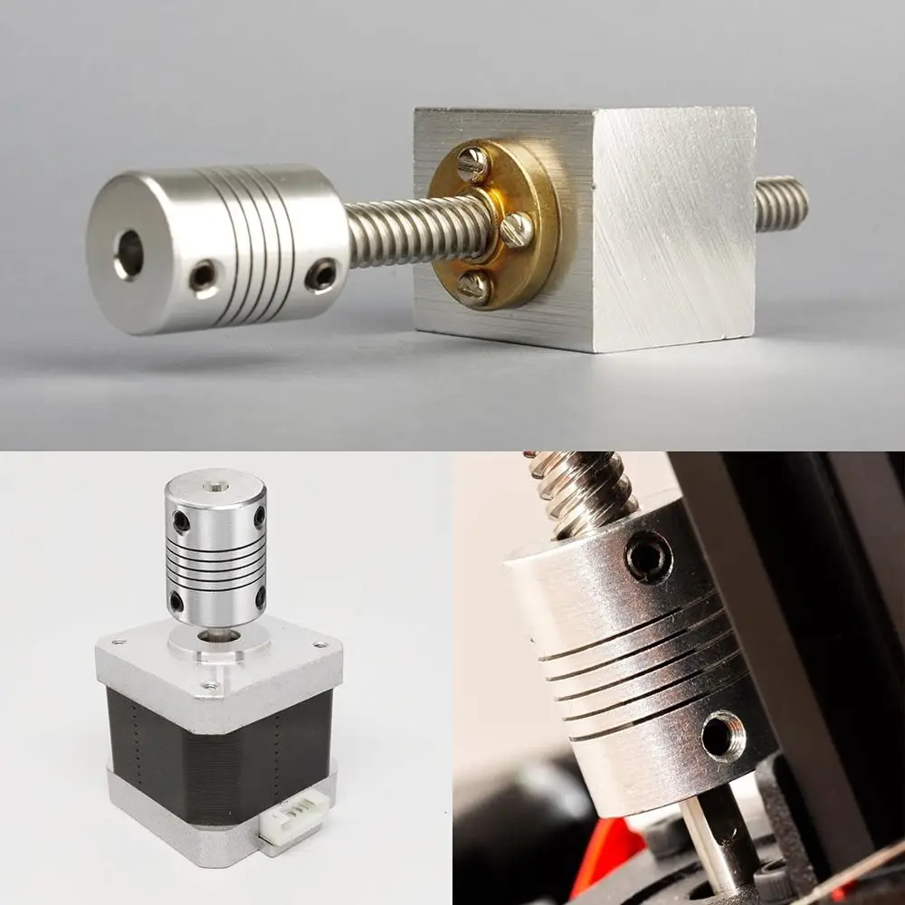 1Pcs D19xL25 Flexible Shaft Coupling Aluminum Alloy 3-10mm Bore Stepper Motor Coupler Z-Axis Elastic Flexible Joint Connector