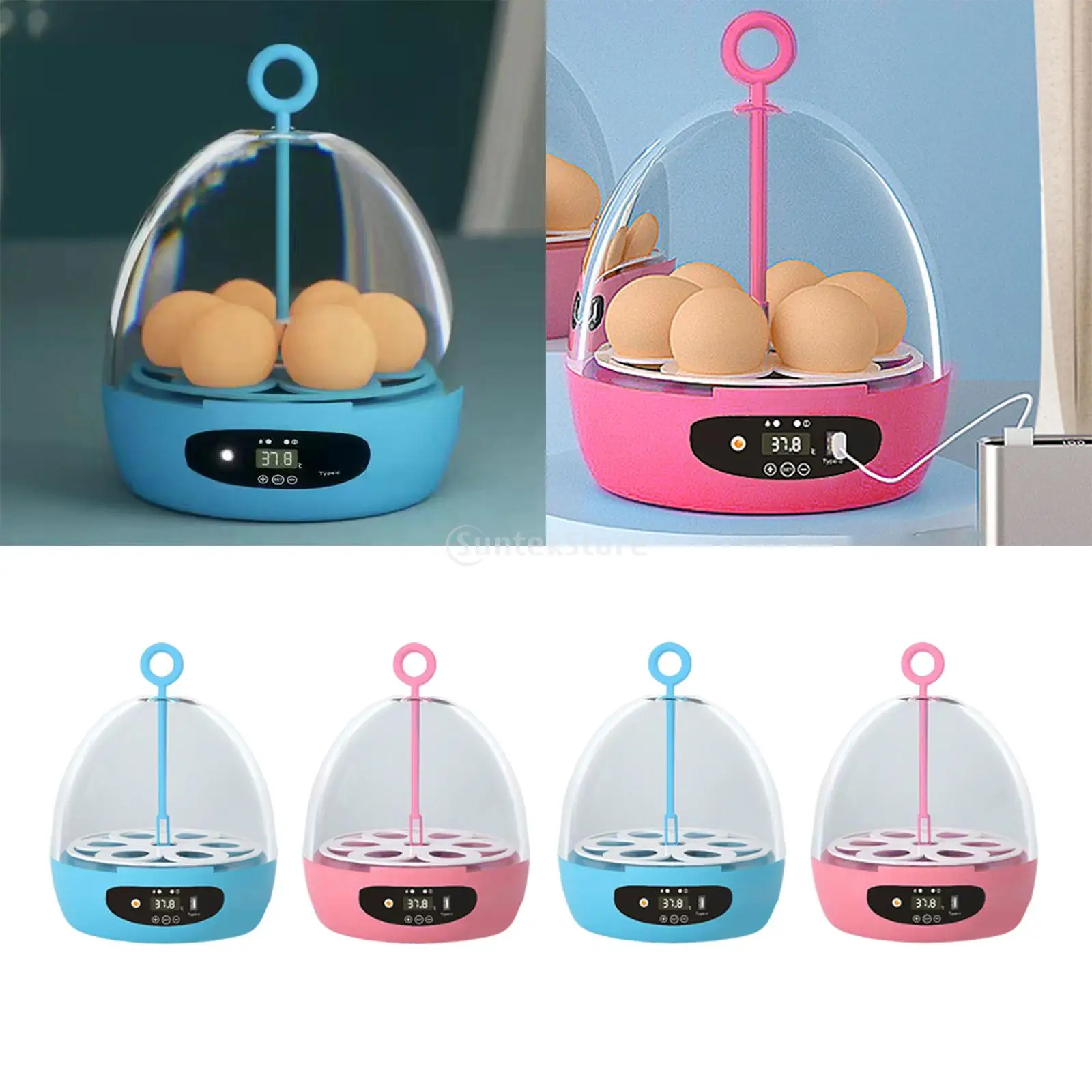 6Eggs Automatic Eggs Incubator Digital USB Incubator for Chicken Birds Duck Goose  Turning Temperature Control Breeder