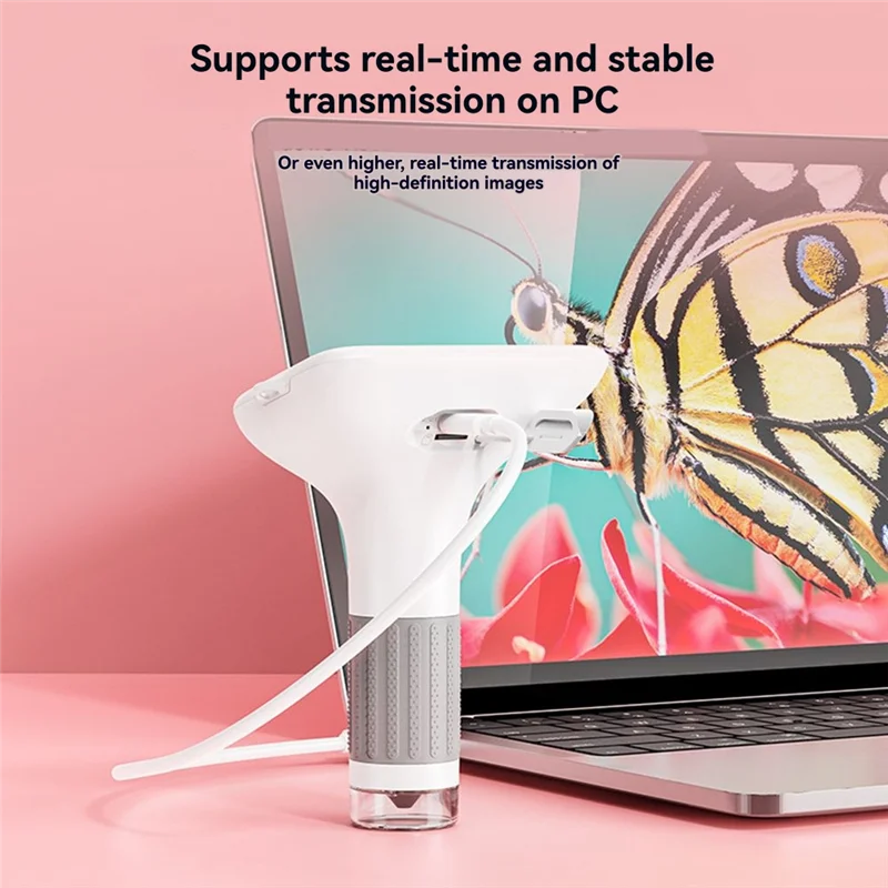 AAAEL-Kids Microscope 1080P 2MP 3 Inch HD IPS Screen 178° Wide Gamut 1000X Zoom1000mah Battery For Exploration Learning