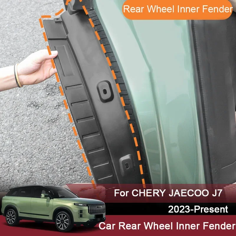 

2PCS Car Rear Wheel Well Inner Liners Fender Mud Flaps Splash Guard Mudguard For CHERY JAECOO J7 2023-2025 External Accessories