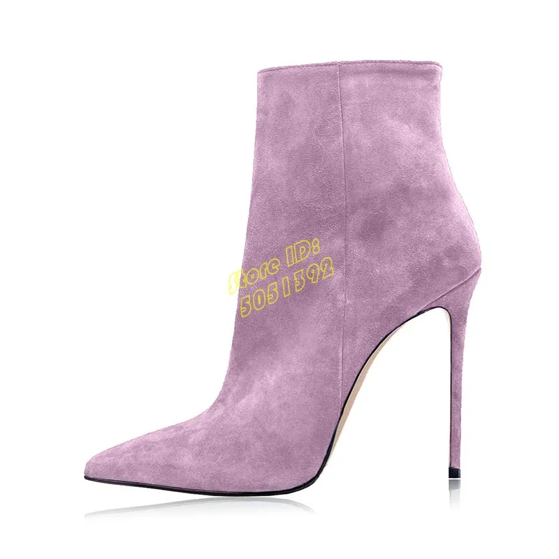 مثير مدبب تو تان الكاحل الجوارب سستة الجلد المدبوغ خنجر رقيقة عالية الكعب المدرج 2026 الشتاء الخريف الصلبة اليدوية فستان الأحذية #2