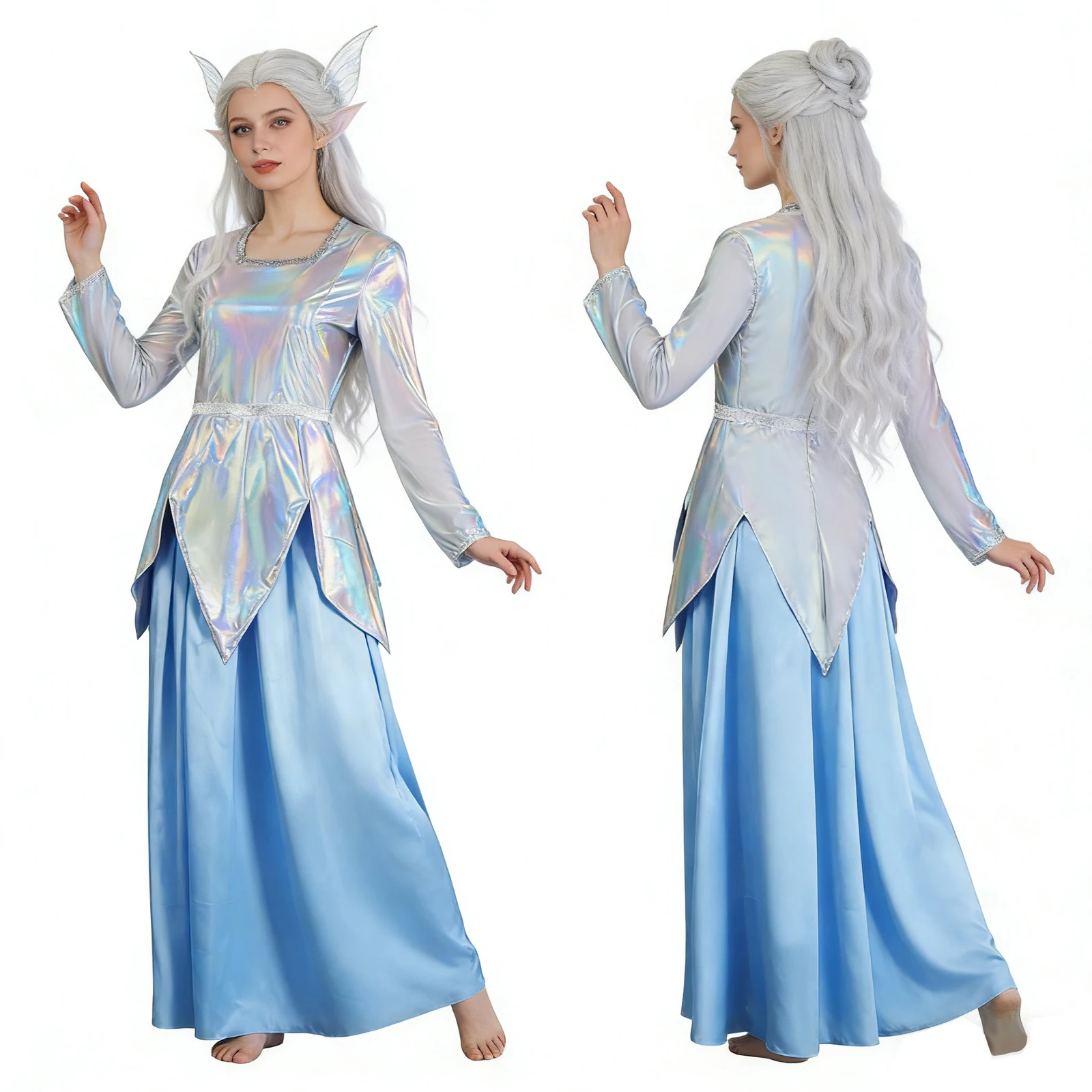 

Godmother Cosplay Sherk Costume Fairy Adult Woman Monster Halloween Carnival Party Clothing