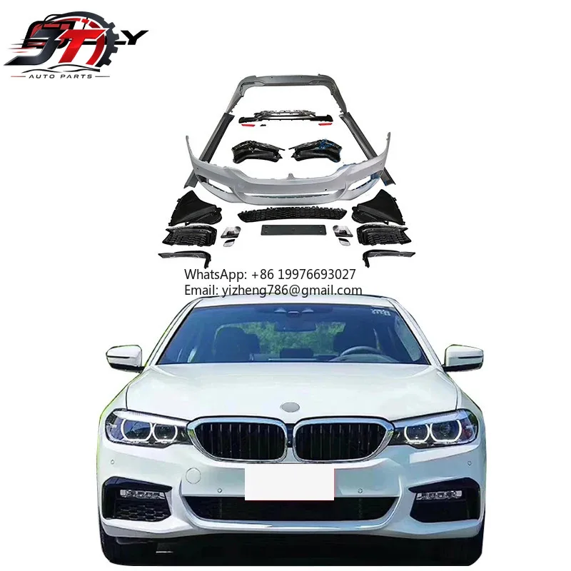 New style CLY G30 17-20 Pre LCI to MT Body Kit Bumpers + Side Skirts + Diffuser