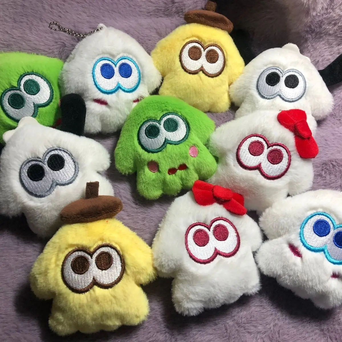 Cartoon  Splatoon Plush key chain Toy Anime Orange Red Inkling Kawaii Animal Soft Stuffed Cartoon Toy Doll Kid Gift