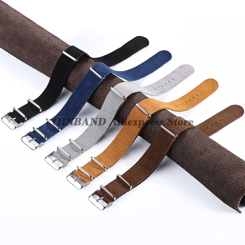 Für Samsung Wildleder Armband Echtes Weiches Leder Armband für Huawei Uhr Gt2/3 Retro Männer Frauen Armband 18/20/22/24mm Armbänder