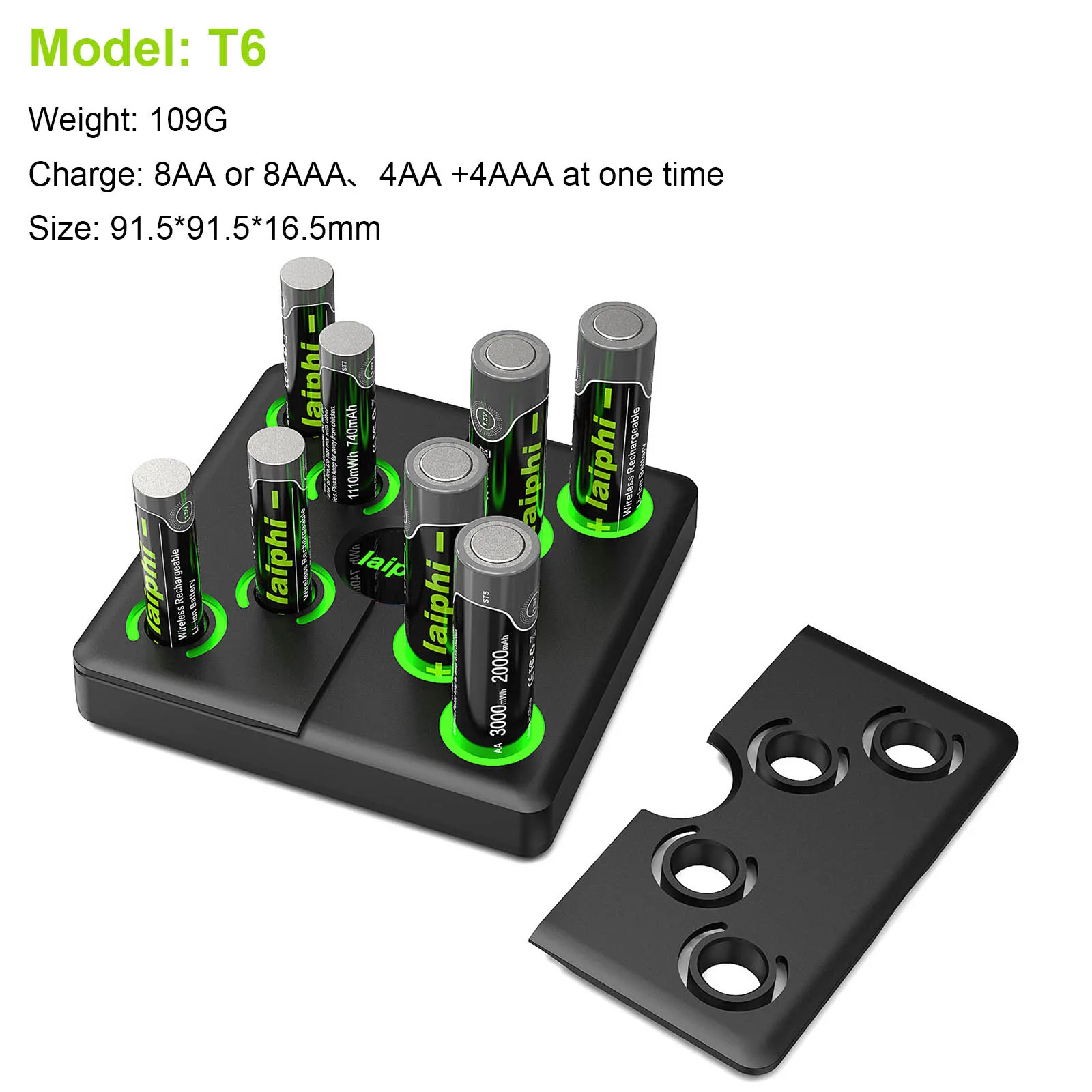 Laiphi 1.5V Lithium Rechargeable AA Battery Charger Set, Trail Cameras Replacement Batteries