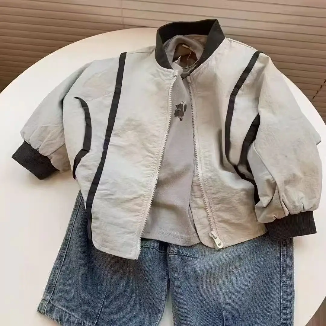 

Spring Autumn Children's Clothing for Boy 2026 New Korean Kids Casual Versatile Baseball Jacket Long Sleeves Fashion Outerwear