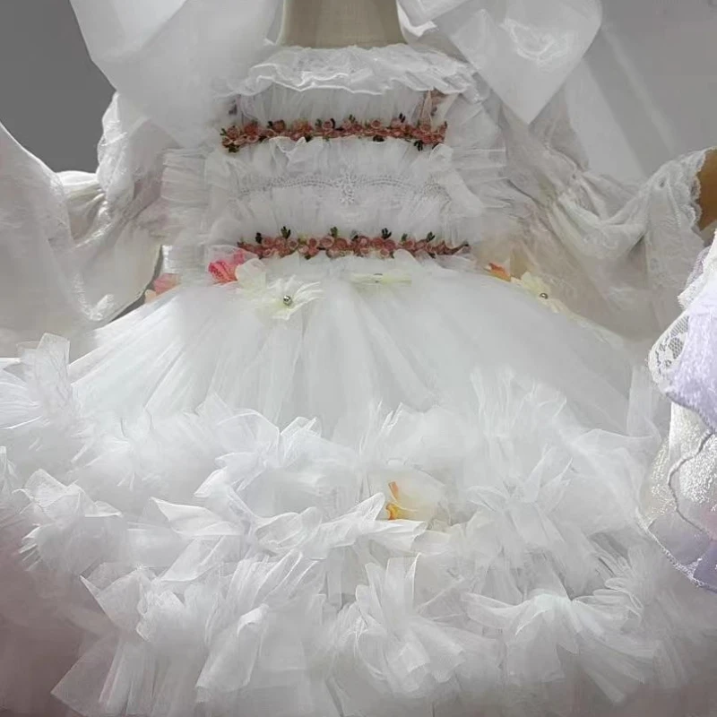 2025 Girl Four Seasons Princess Dress Girl Baby Fluffy Four Seasons Beautiful Niche High-end Dress Children's Lolita
