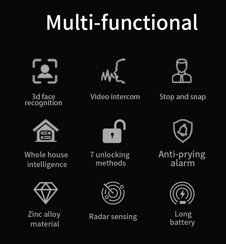 STLF Zigbee Smart Digital Fingerprint Lock Automatic Biometric Lock Face Card Wifi Tuya App Combination Home Security Door Lock