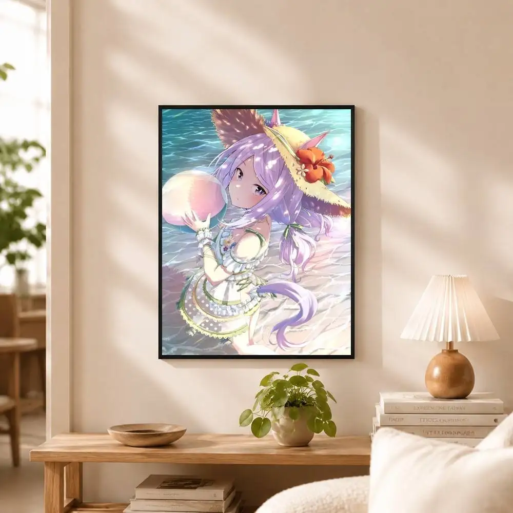 Mejiro McQueen Uma Musume Poster Waterproof Wall Art Sticker For Bar Living Room Vintage Decor High Quality Print Gift