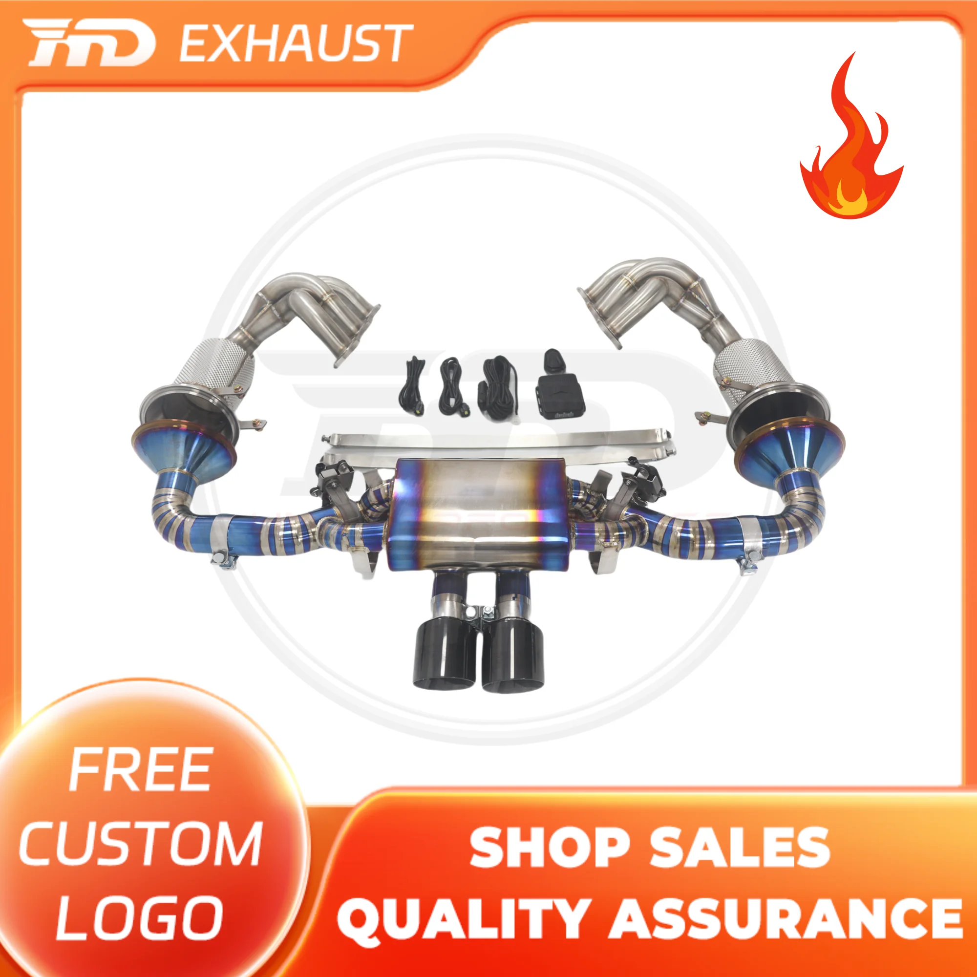

HMD Hot sale Exhaust System Titanium Alloy Full Exhaust Catback for Porsche 992 GT3 4.0T Muffler Valve Manifold Downpipe