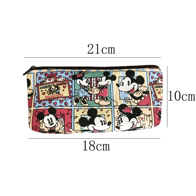 ديزني ميكي ماوس حقيبة مستحضرات التجميل المرأة الكرتون قماش مخزن للمكياج الحقيبة السفر المنظم حقيبة أدوات الزينة جيب للفتيات الهدايا #6