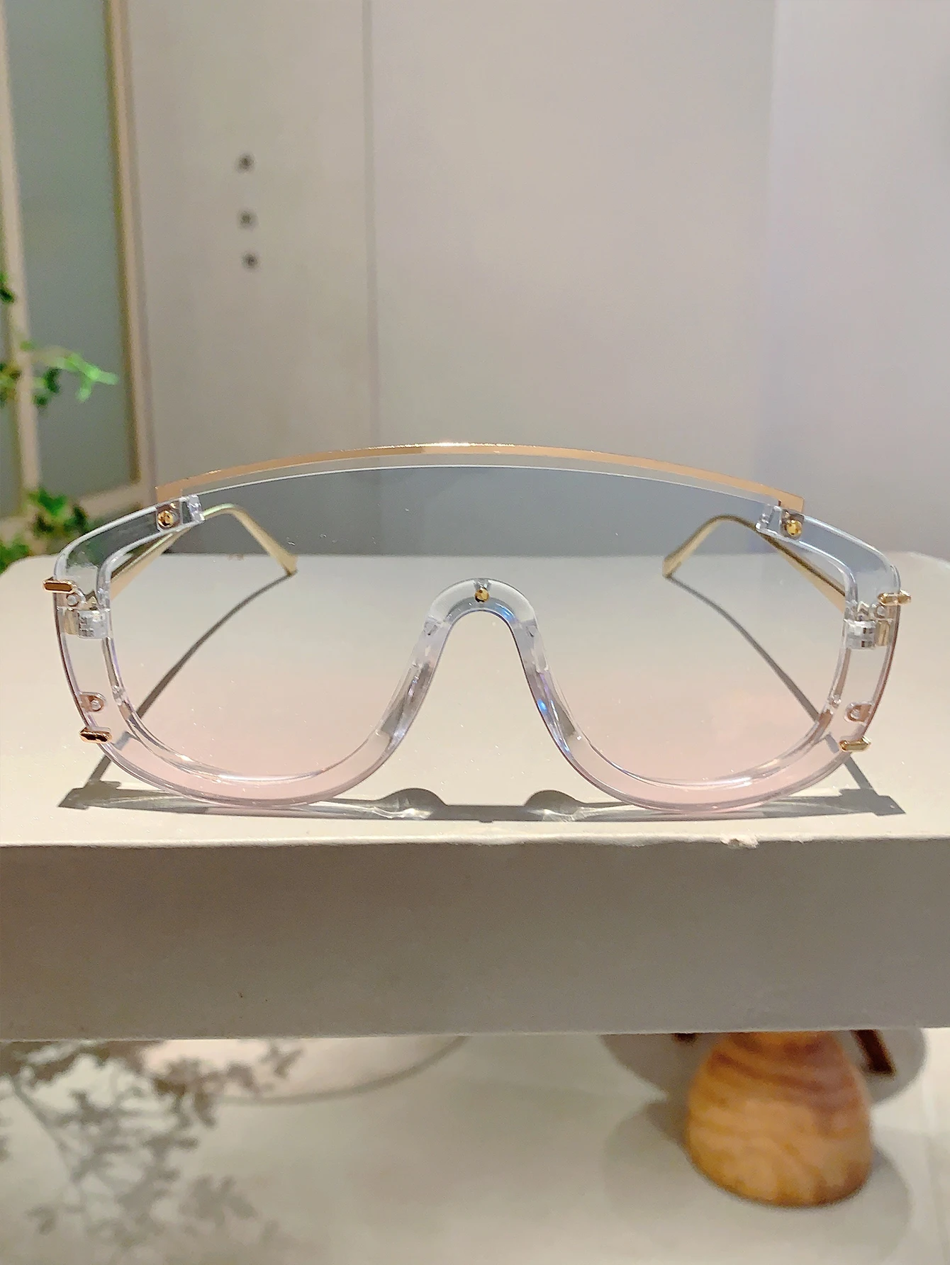 KAMMPT Mode Leopard Frauen Sonnenbrille Stilvolle Farbverlauf Outdoor Sport Shades Luxus Metall Design Oversize Männer Sonnenbrille – Detail 5
