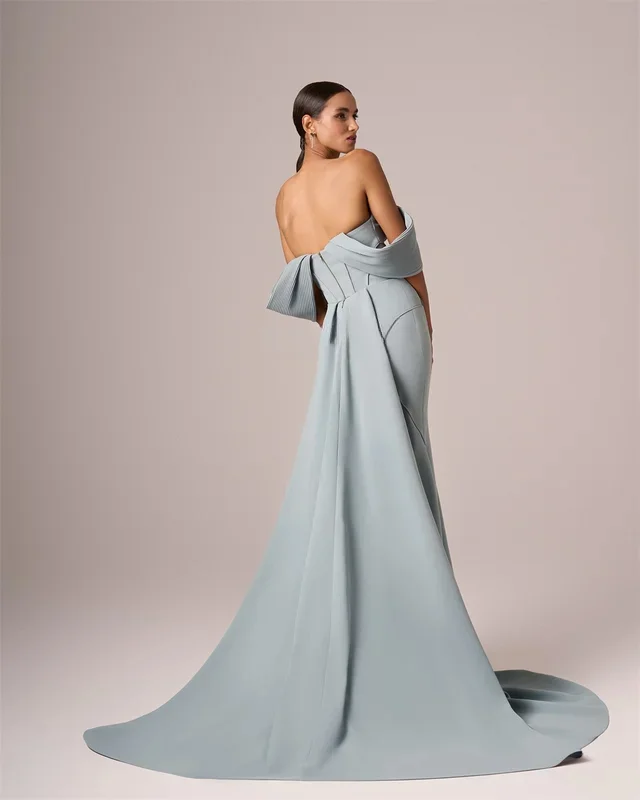 Little Daisy CustomizedPleat Ruched Draped Mermaid Off-the-shoulder Long Dresses Bespoke Occasion Dresses Casual