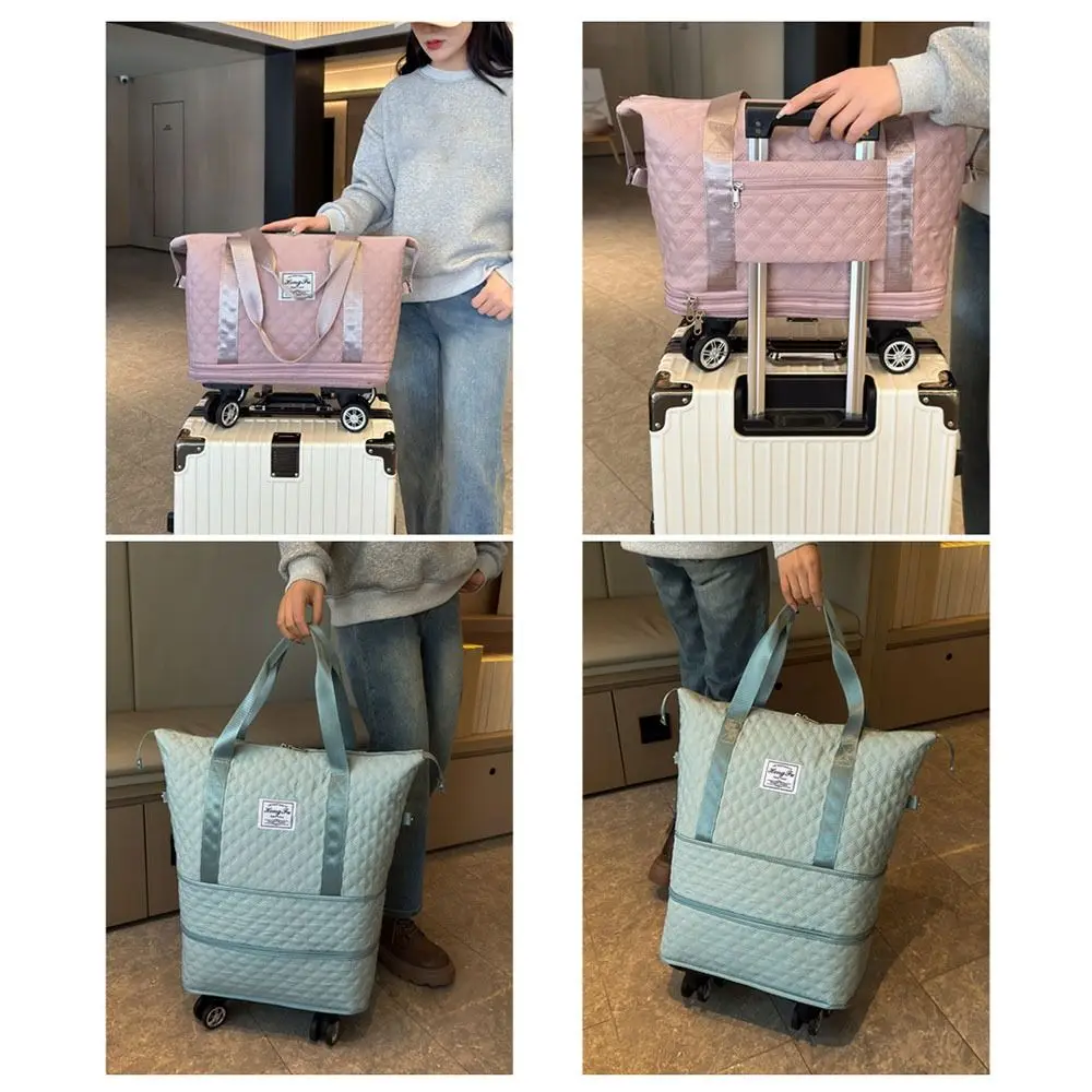 New Expandable Duffle Pack Foldable Universal wheel Handbag Rolling Multiple Pocket Business Travel Bag