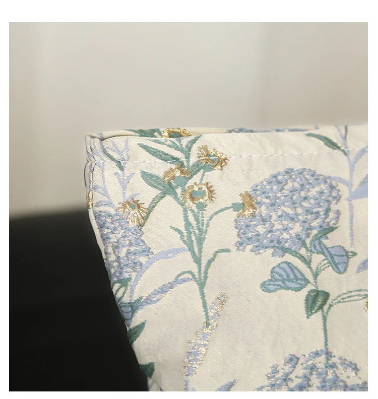 Blue Bouquet Damen-Make-up-Tasche, große Kapazität, Canvas-Kulturtasche – zur Aufbewahrung von Damenbinden und Make-up-Zubehör, Reise-Organizer – Detail 13