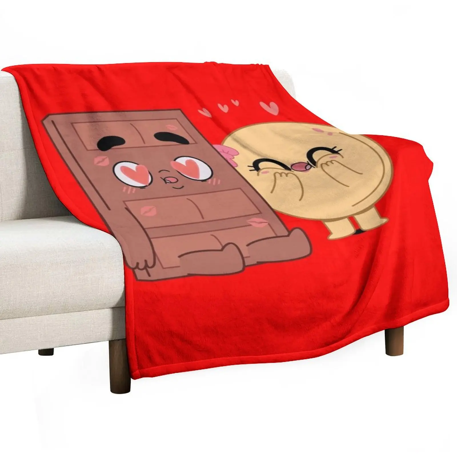 Choco And Pancake Couples Love Throw Blanket Easy Care Comfortable Blanket for Couch