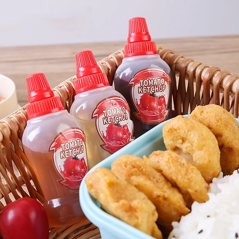 Mini 40ML Portable Small Sauce Container Tomato Gravy Boat Salad Dressing Oil Spray Bottle Ketchup Honey Mustard