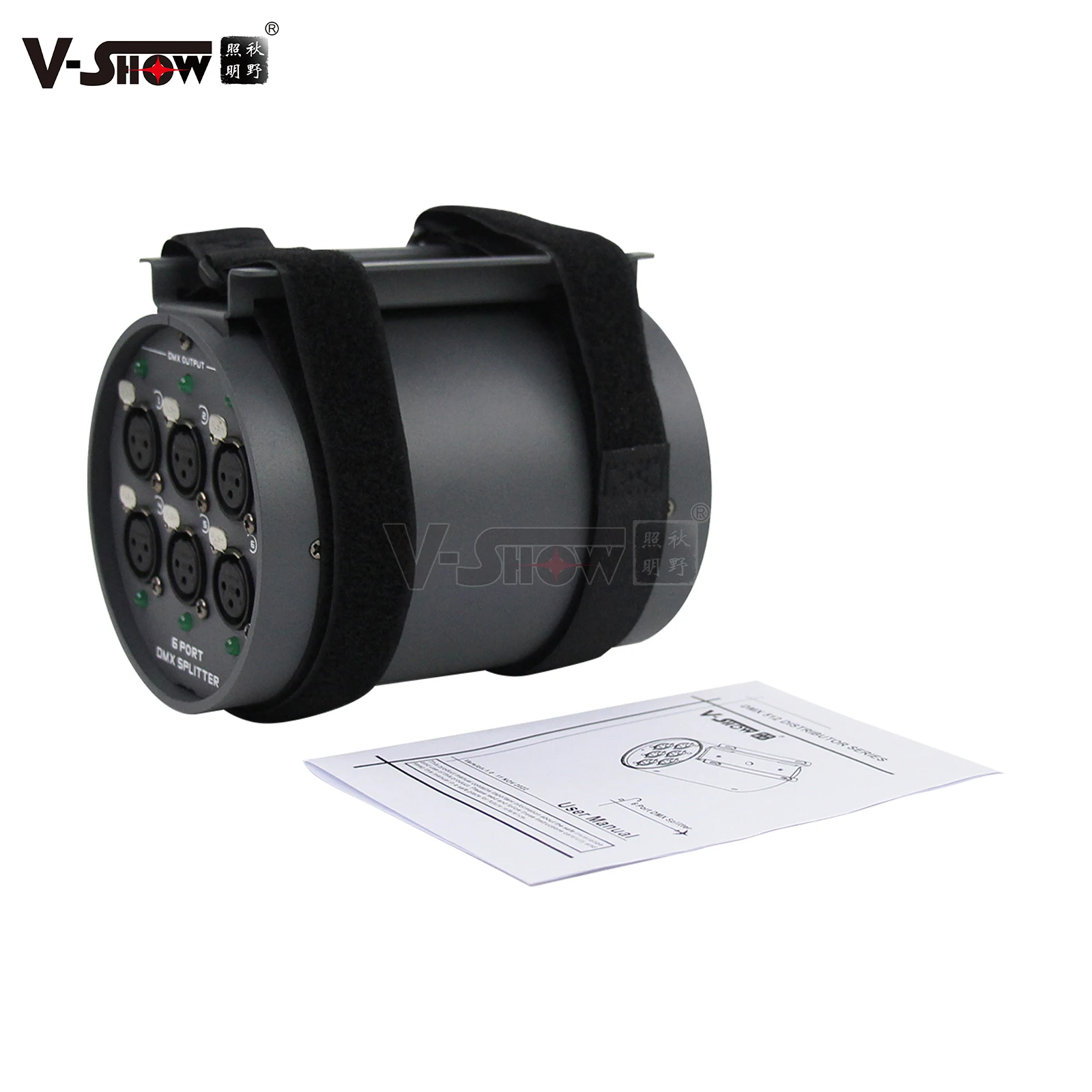 1pc 6 Port DMX Splitter And Amplifier Output 512x 6 Channels For Dj Disco Stage Light Control