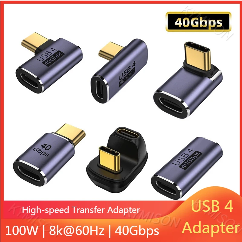 100W USB Type C OTG Adapter USB4 40Gbps Fast Data Transmission Type-C Charging Converter For 8K@60Hz Vedio Macbook Air Pro Phone