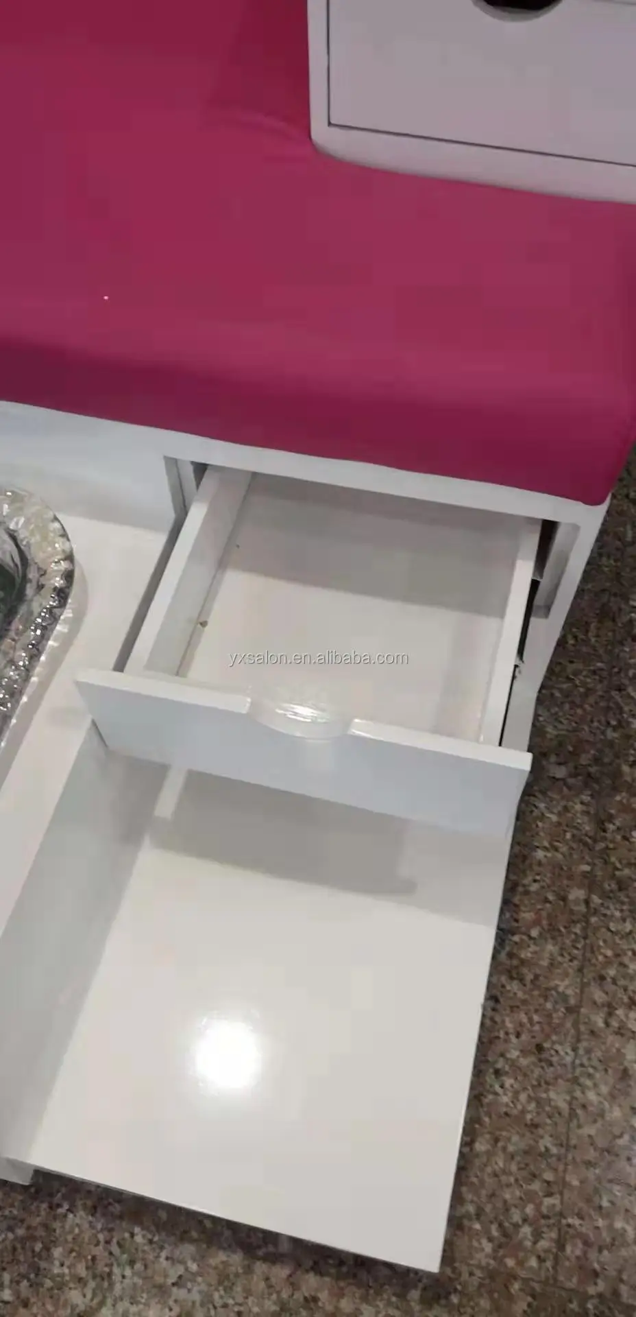 Silla de pedicura para Spa, sillón con fregadero y luces LED, color blanco y rosa, gran oferta, 2019, 5 años de garantía