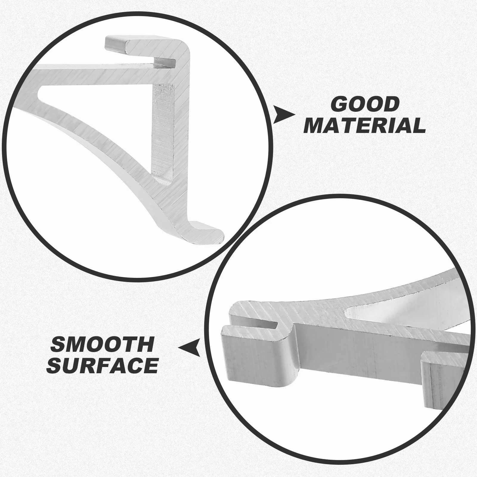 10pcs Freezer Hooks Aluminum Shelf Clips Refrigerator Support Brackets Cooler Rack Accessories Metal Hooks Sturdy Easy Install