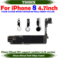 Fully Tested 100% Working Motherboard For iPhone 8 4.7inch Mainboard 64g/256g With/Without Touch ID Cleaned iCloud Fast Shipping