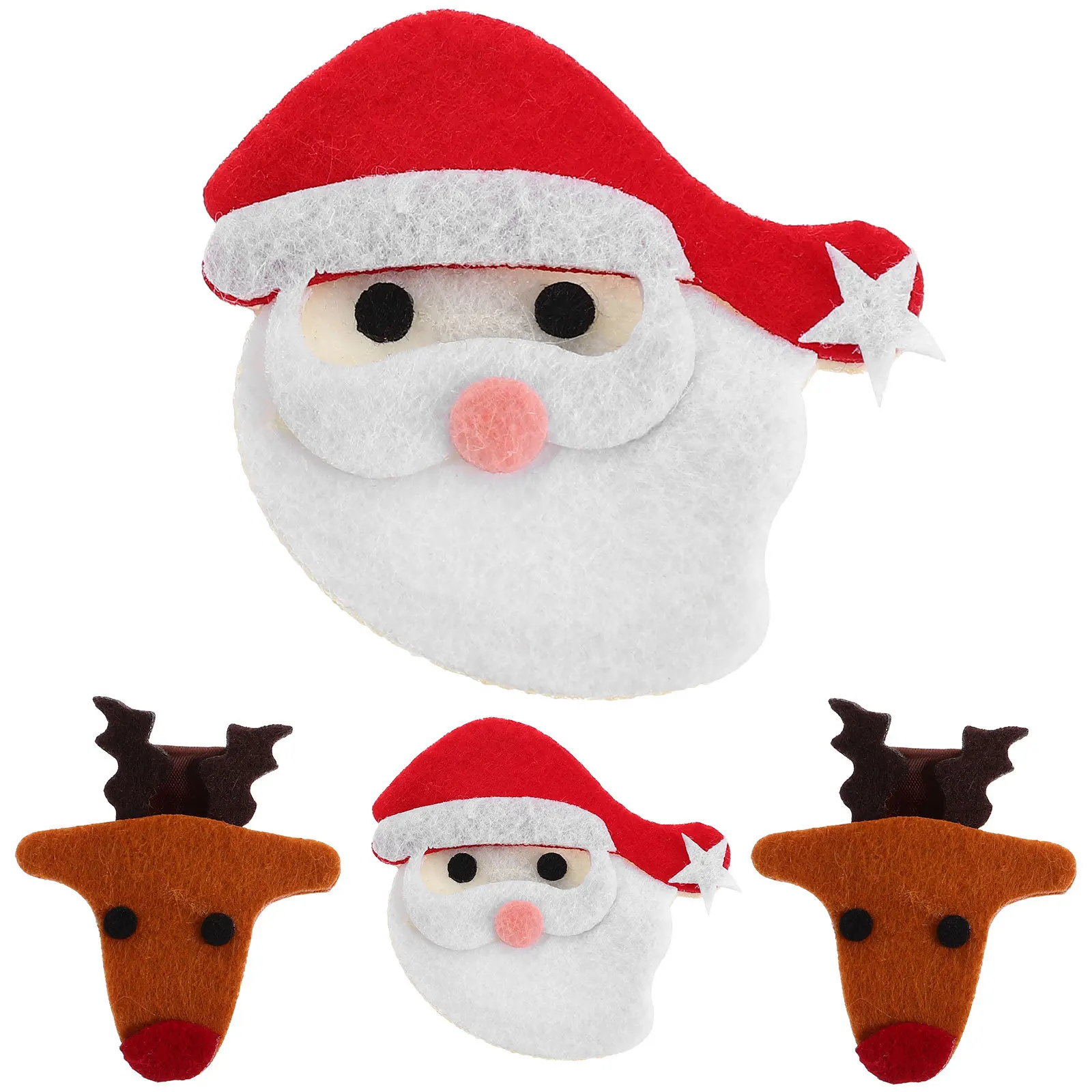 4 Uds. Pinzas para el pelo de Navidad, horquillas navideñas, pasadores encantadores, accesorios para el cabello de fiesta, decoración de estilo festivo para mujer