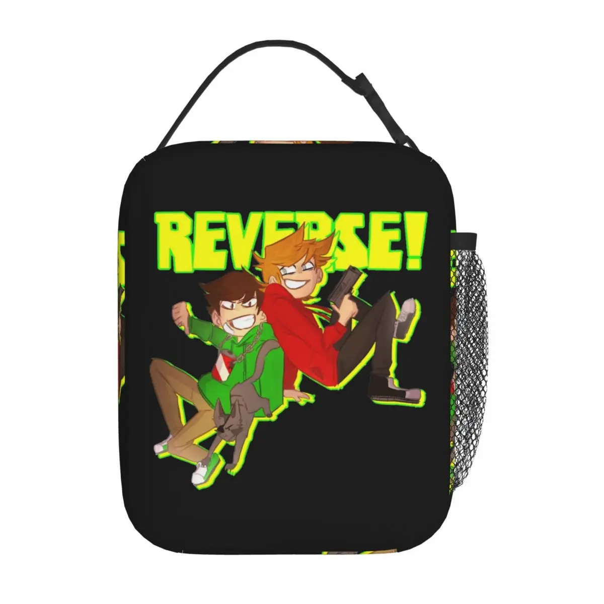 Eddsworld Reverse AU Funny Cartoon Thermal Insulated Lunch Bags for Office Reusable Food Bag Cooler Thermal Lunch Boxes