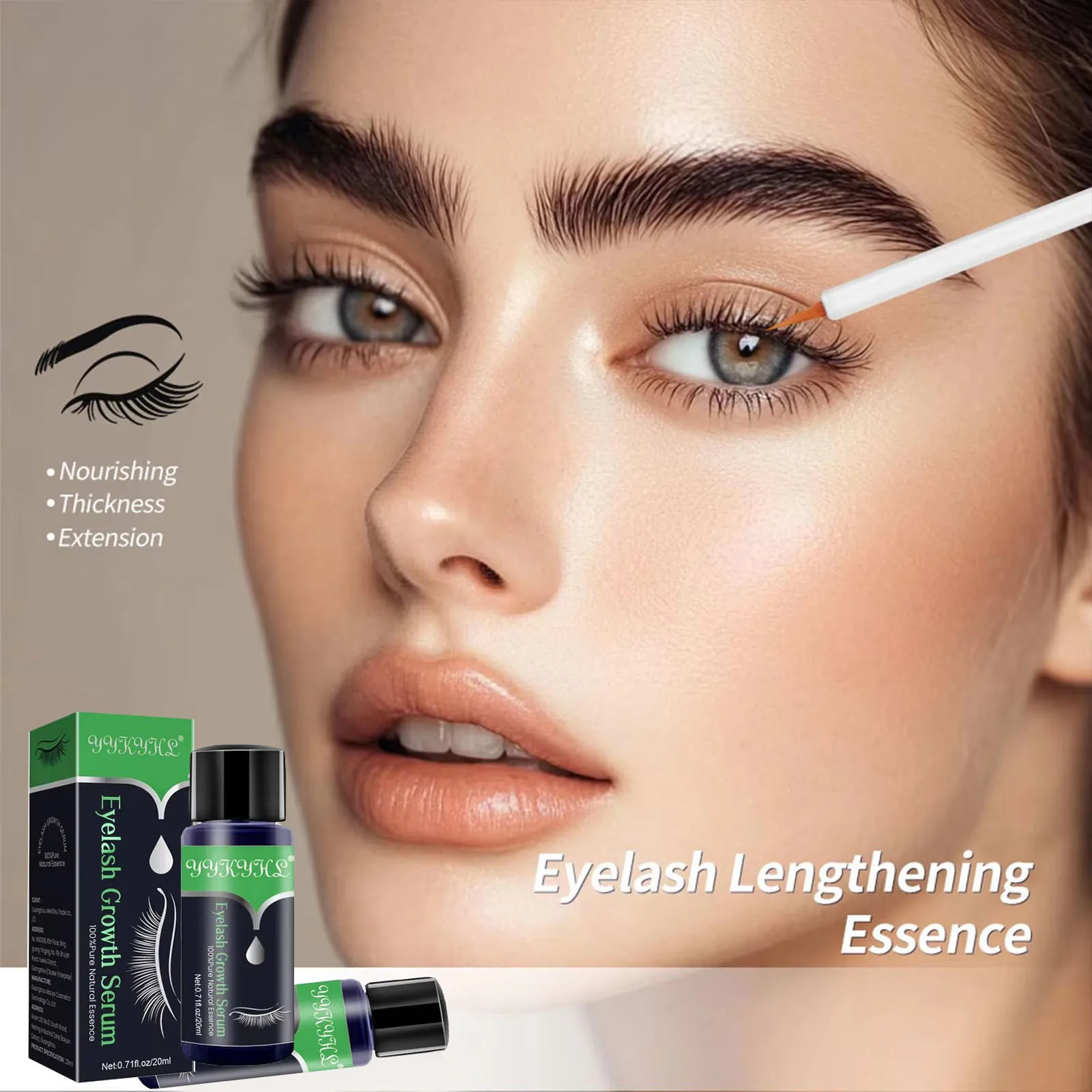 Eyelash Growth Serum Eyebrow Enhancement Eye Lash Extension Longer Follicle โภชนาการขนตาหนาเพิ่มของเหลว