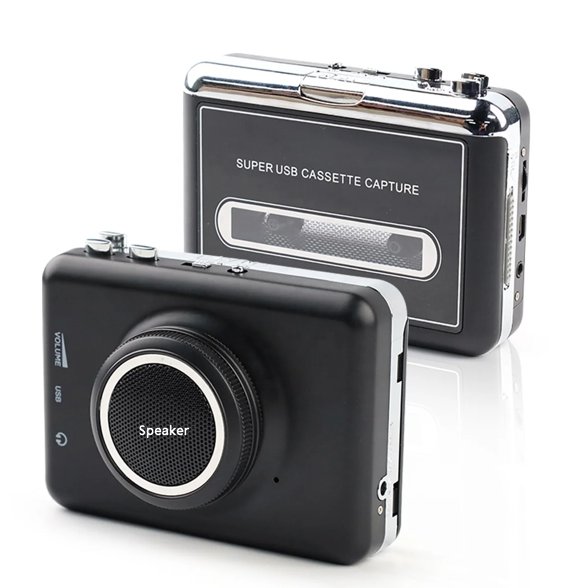 2026 Factory OEM ODM Portable USB Cassette Player Capture Cassette To MP3 Converter With Built-in Hifi Speaker
