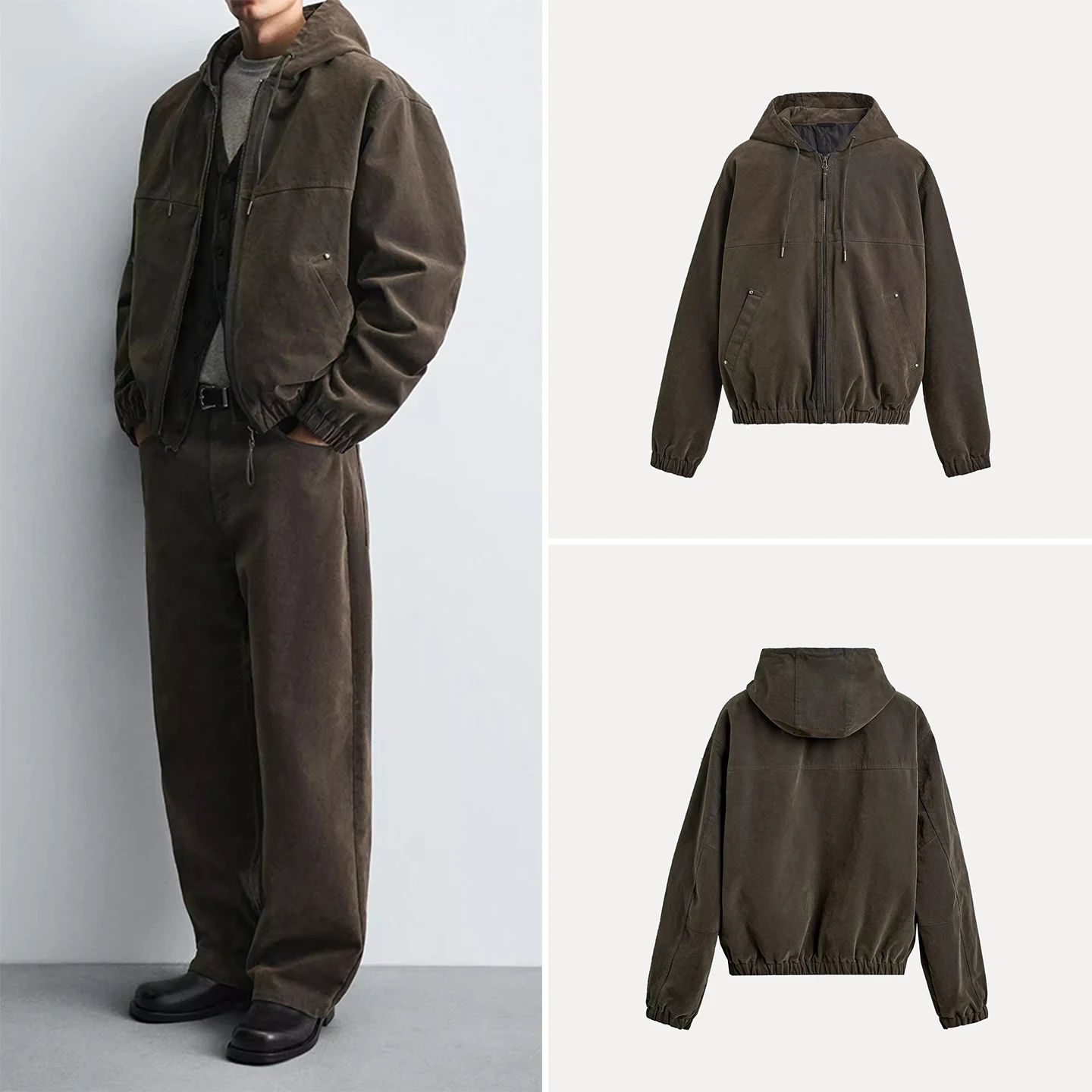 

Casual Loose Fit Hoodie Jaet for Men Autumn 2025 Faionable Personali Youth Long Sve Zipper Closure Chinese Brand Z