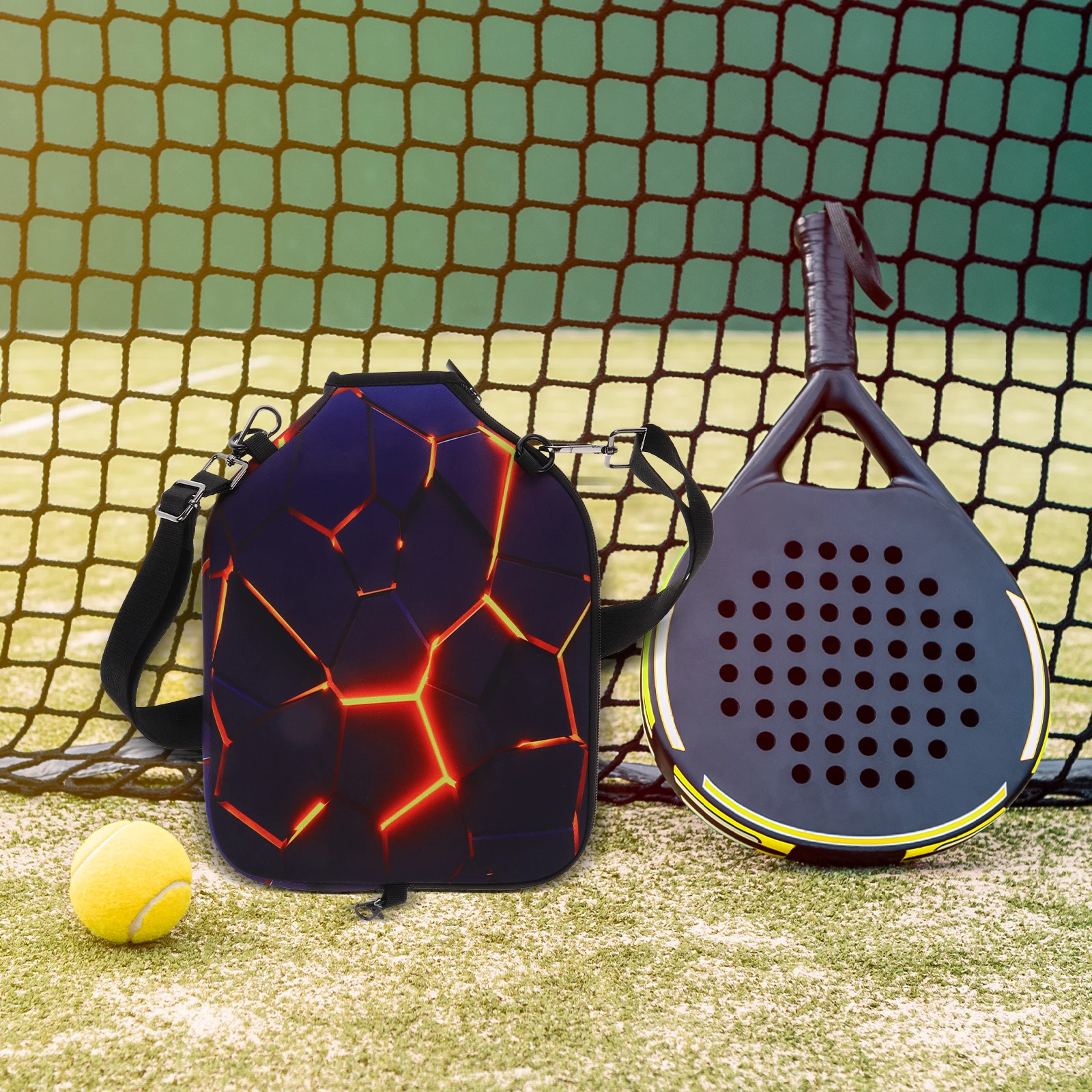 

Hole Ball Paddle Bag Waterproof Neoprene Multi-Function Carrying Case Storage Organizer For Outdoor Sports Racket Cover Holder