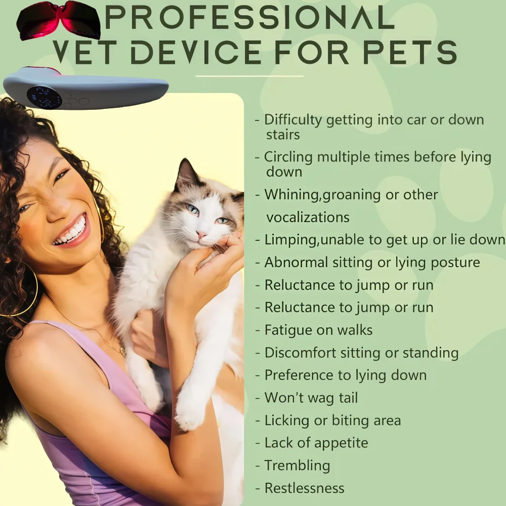 

Veterinary Red Light Therapy Device for Dogs Cats Arthritis Pain Relief, 660nm 850nm Near Infrared Dual Wavelength Pet Care Equi