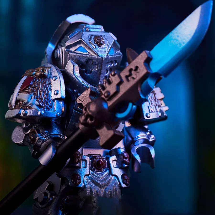 3D MOC Model Retro Grey Knight Terminator Space Marine Black Templar Medieval Knight Figure Desk Ornament Graduation Gift