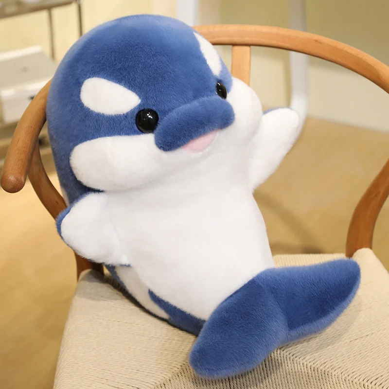 35/50 سنتيمتر لطيف القاتل الحوت ألعاب من القطيفة لينة محشوة المحيط ألعاب حيوانات وسادة لهدايا عيد الميلاد عيد الميلاد