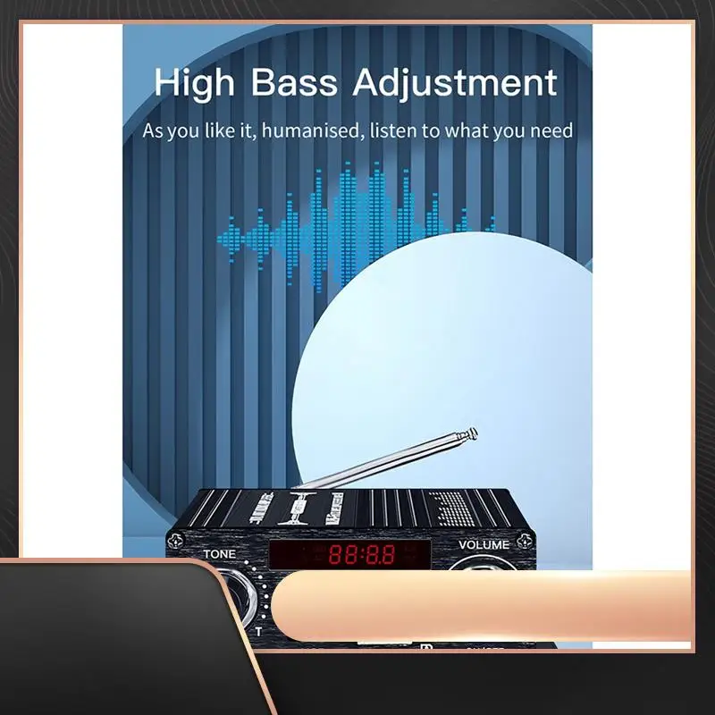 

New Digital Bluetooth Amplifier 12V Home Car 2 Channel HIFI Sound Speaker FM Receiver Audio Amplificador Clase-AB AMP
