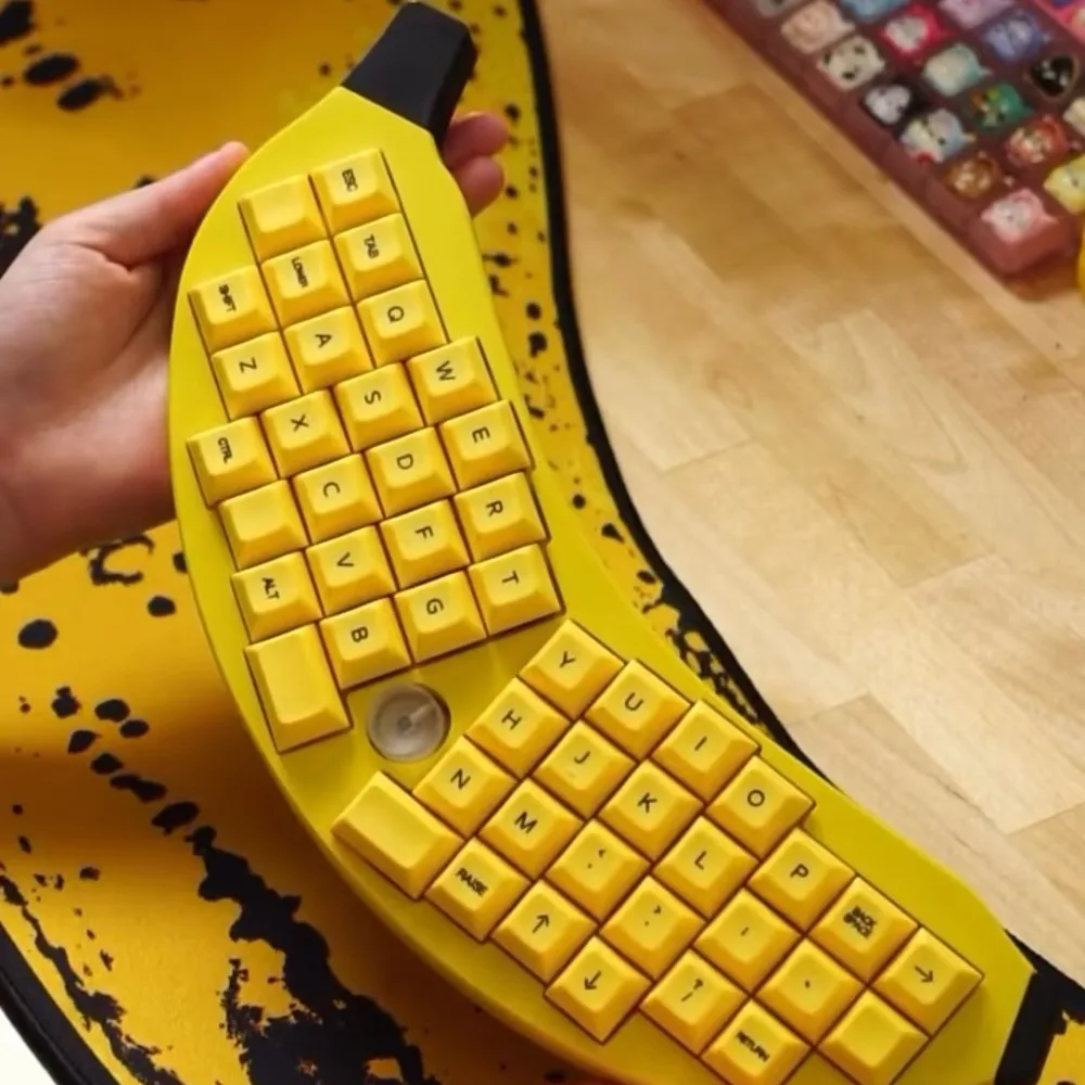 مجموعة لوحة المفاتيح الميكانيكية RGBKD Banana Alice سلكية من النوع C قابلة للتخصيص لتقوم بها بنفسك بيئة العمل لوحة مفاتيح ميكانيكية للألعاب المكتبية