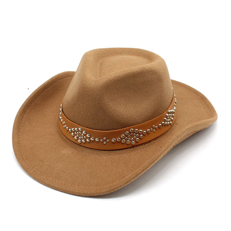 Top Hat Curved Brim Cashmere Felt Cap American Western Cowboy Hat Spring And Autumn Men S And Women S Bridegroom Studio Hat