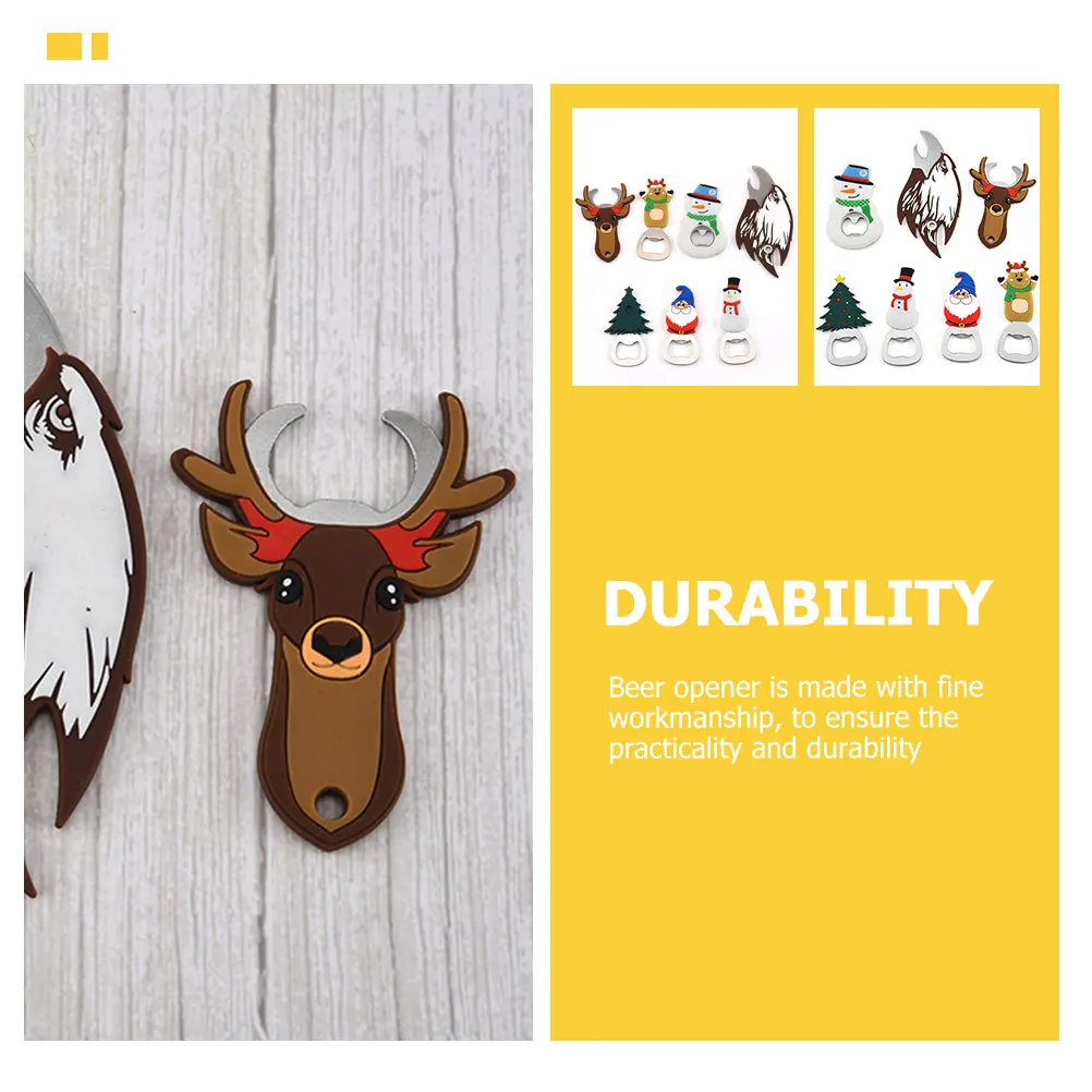 

3Pcs Cartoon Bottle Opener Keychains Decorative Beer Caps Remover Party Gift Tool Bottle Opener Cartoon Christmas Gifts