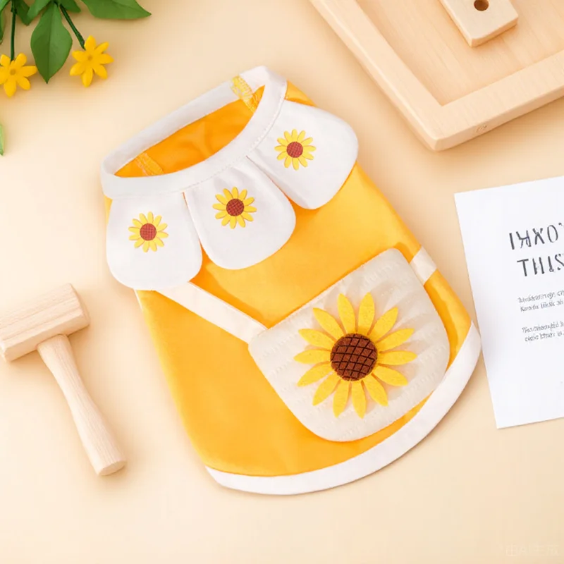 

Dog Vest Pet Clothing Summer Fashion Cartoon Print Lightweight Washable Breathable Sleeveless Puppy Shirt For Small Dogs